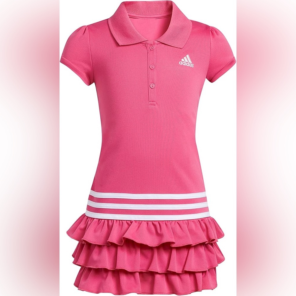 ❌SOLD ❌ 
Adidas Girls Pink Polo Dress